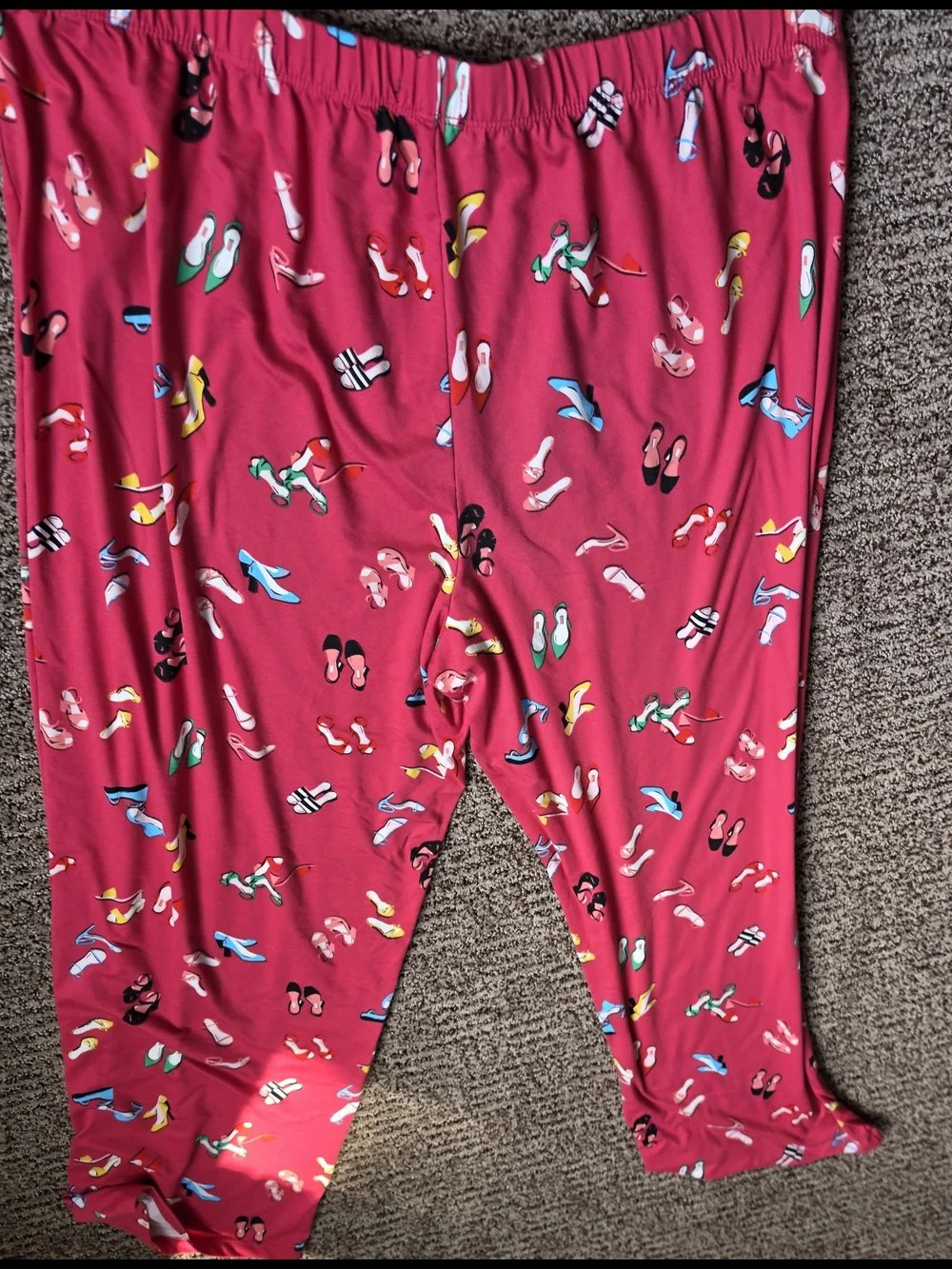 kate spade Bright Pink Shoe-Print Pajama Set